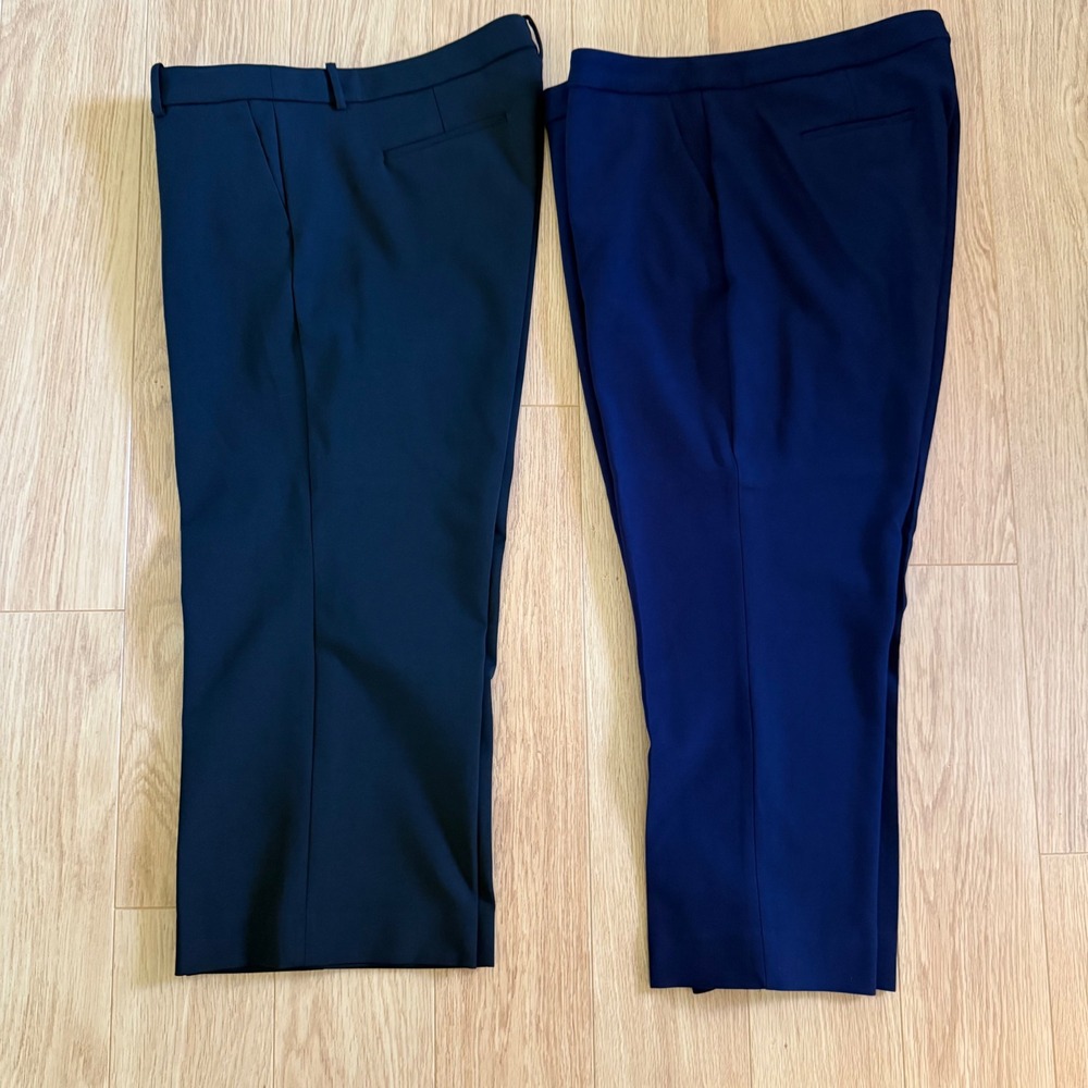 J.Crew Kate Straight Leg Pants Womens 20 Navy Black Set Professional Trousers